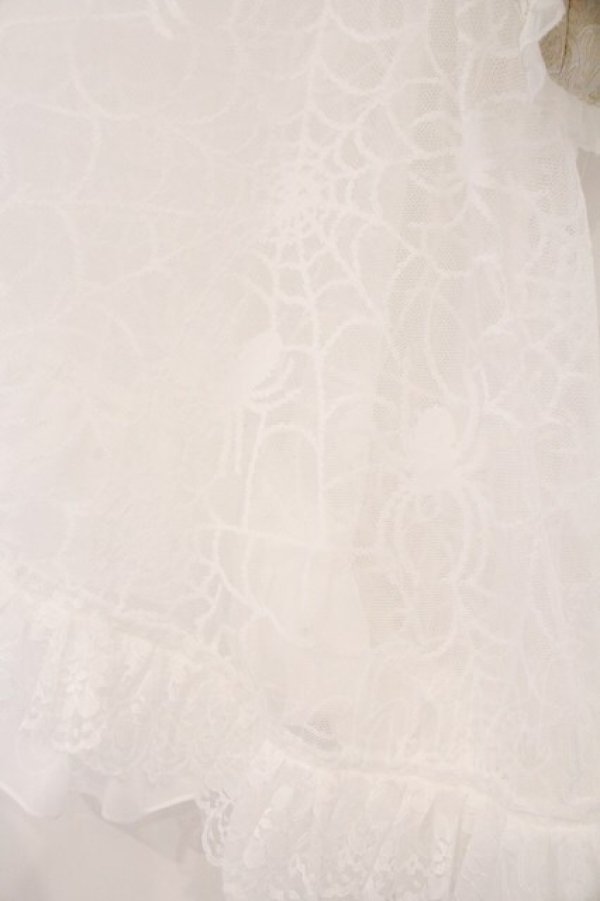 画像3: Qutie Frash / 蜘蛛メッシュショートカーディガン  ホワイト O-26-02-23-073-QU-TO-OW-OS (3)