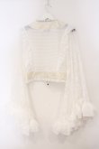 画像4: Qutie Frash / 蜘蛛メッシュショートカーディガン  ホワイト O-26-02-23-073-QU-TO-OW-OS (4)