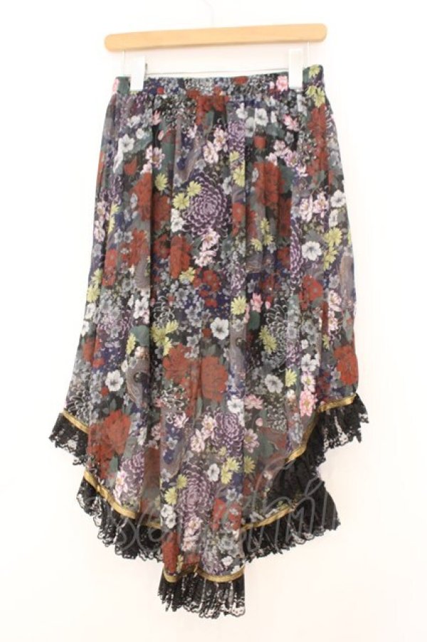 画像4: Qutie Frash / 2025プレミアムセット【華龍】オーバースカート  ブラック O-26-02-23-080-QU-SK-OW-OS (4)