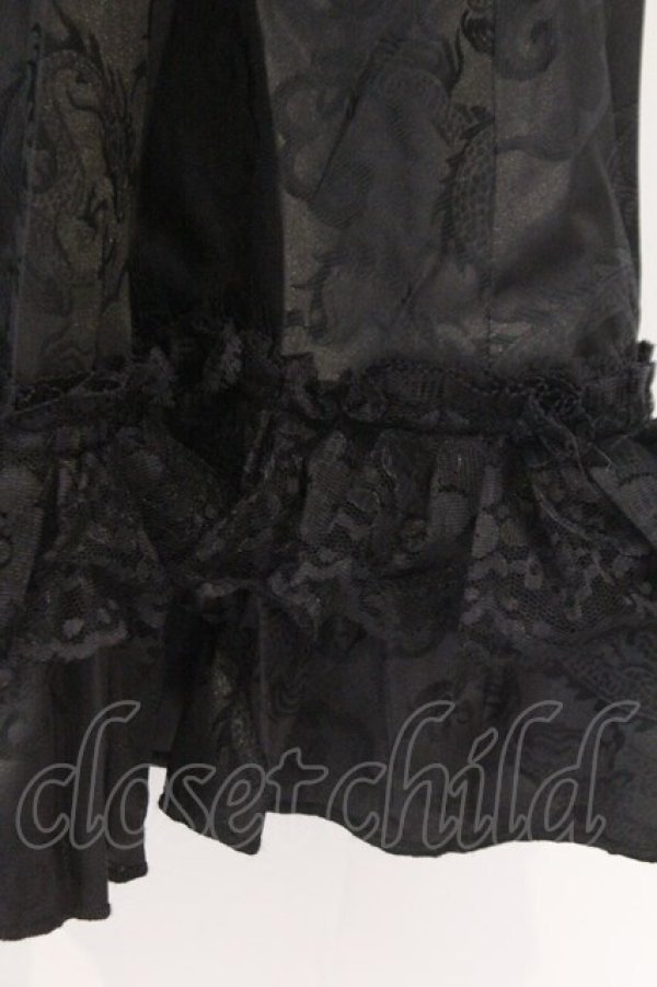 画像3: Qutie Frash / 2025プレミアムセット【華龍】ロングスカート（パニエ入り）  ブラック O-26-02-23-081-QU-SK-OW-OS (3)