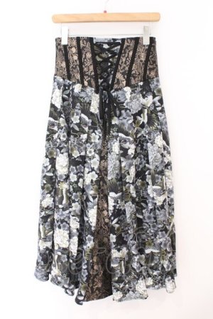 画像: Qutie Frash / リボン袴コルセット  ブラック O-26-02-23-085-QU-SK-OW-OS