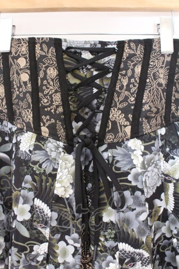 画像2: Qutie Frash / リボン袴コルセット  ブラック O-26-02-23-085-QU-SK-OW-OS (2)