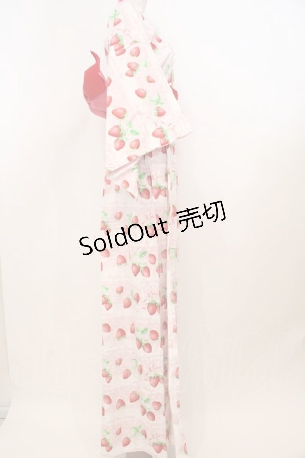 画像5: Angelic Pretty / いちごミルフィーユ浴衣  ピンク O-26-02-23-006-AP-OP-OW-OS (5)