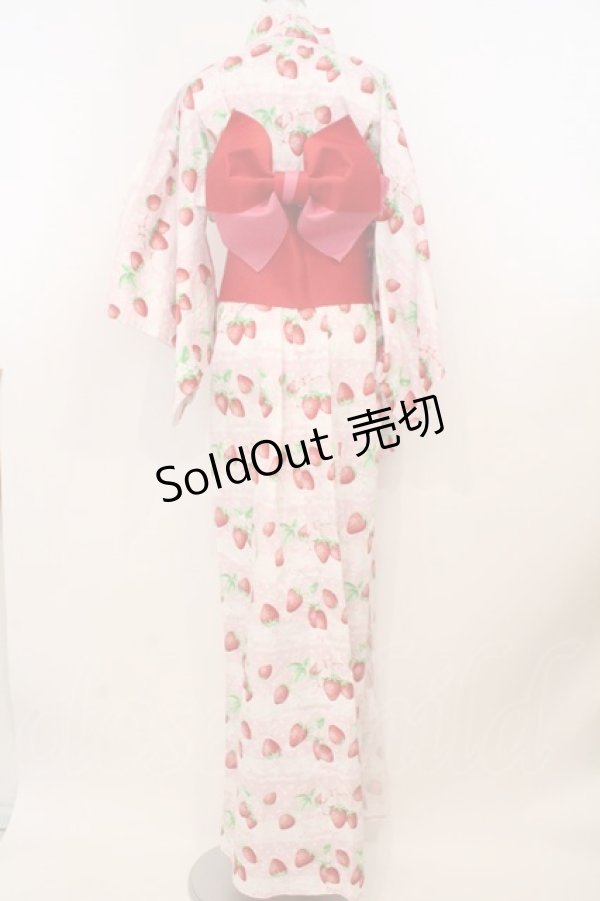 画像6: Angelic Pretty / いちごミルフィーユ浴衣  ピンク O-26-02-23-006-AP-OP-OW-OS (6)