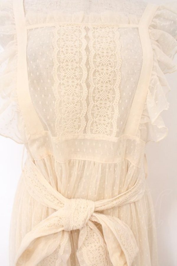 画像2: Chalmiere / ドットチュールエプロン M キナリ O-26-02-23-007-0-OP-OW-OS (2)