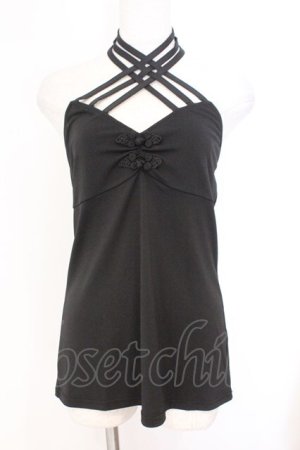 画像: Qutie Frash / クロスキャミ  ブラック O-26-02-23-008-QU-TO-OW-OS