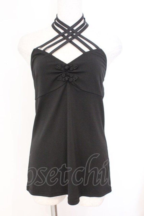 画像1: Qutie Frash / クロスキャミ  ブラック O-26-02-23-008-QU-TO-OW-OS (1)