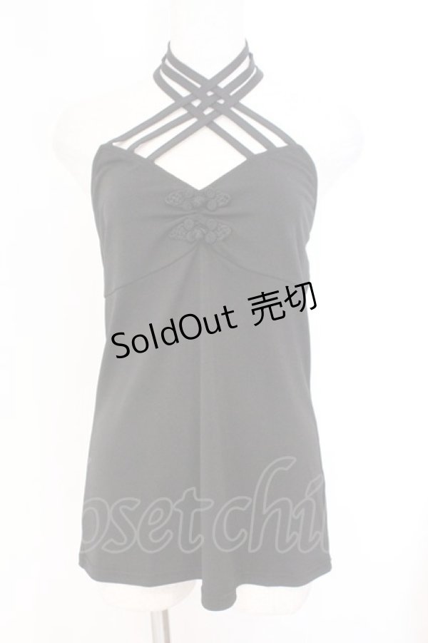 画像1: Qutie Frash / クロスキャミ  ブラック O-26-02-23-008-QU-TO-OW-OS (1)