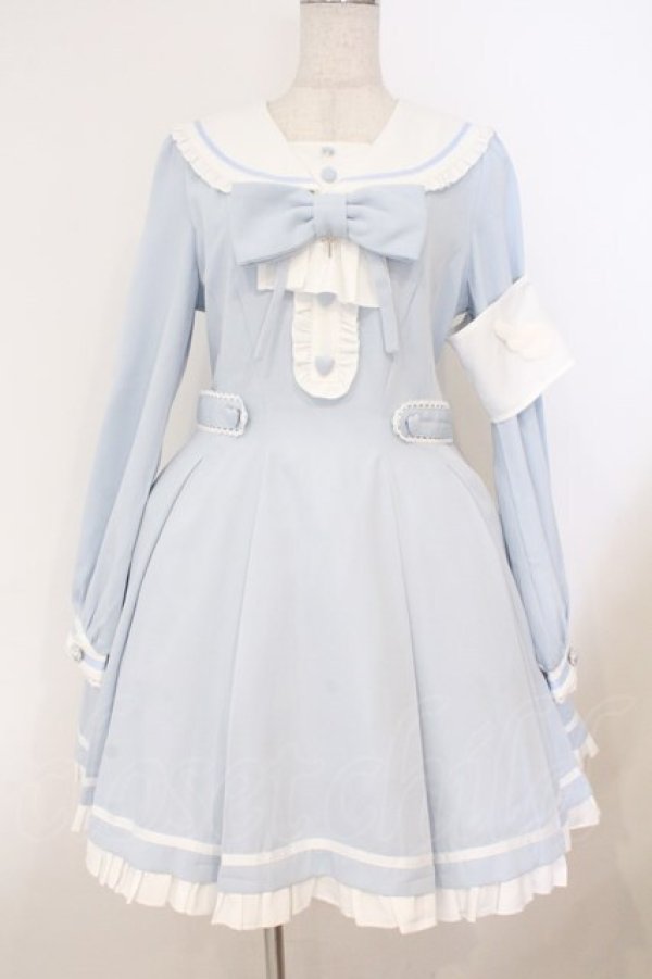 画像1: puppet bombs / 恋病ナースワンピース  サックス O-26-02-23-011-LO-OP-OW-OS (1)