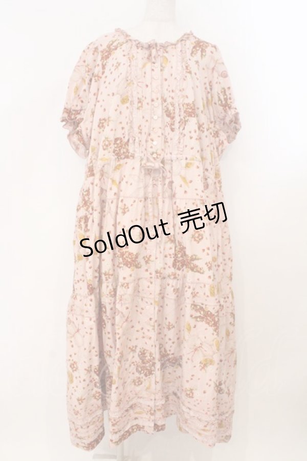 画像1: PINK HOUSE / ギンガムうさぎプリントワンピース【お直しあり】  ピンク O-26-02-23-002-LO-OP-IG-OS (1)