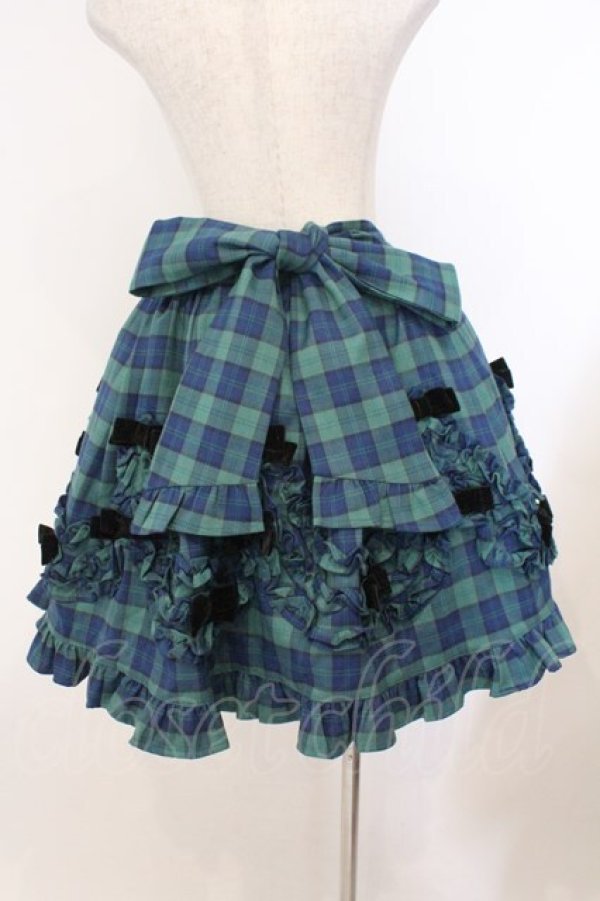 画像4: Chalmiere / タータンチェックスカート M グリーン O-26-02-23-014-0-SK-YM-OS (4)