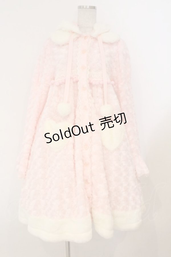 画像1: BABY,THE STARS SHINE BRIGHT / プードルファーのうさみみワンピースコート(2008)  ピンク×シロ O-26-02-23-015-BA-CO-IG-OS (1)