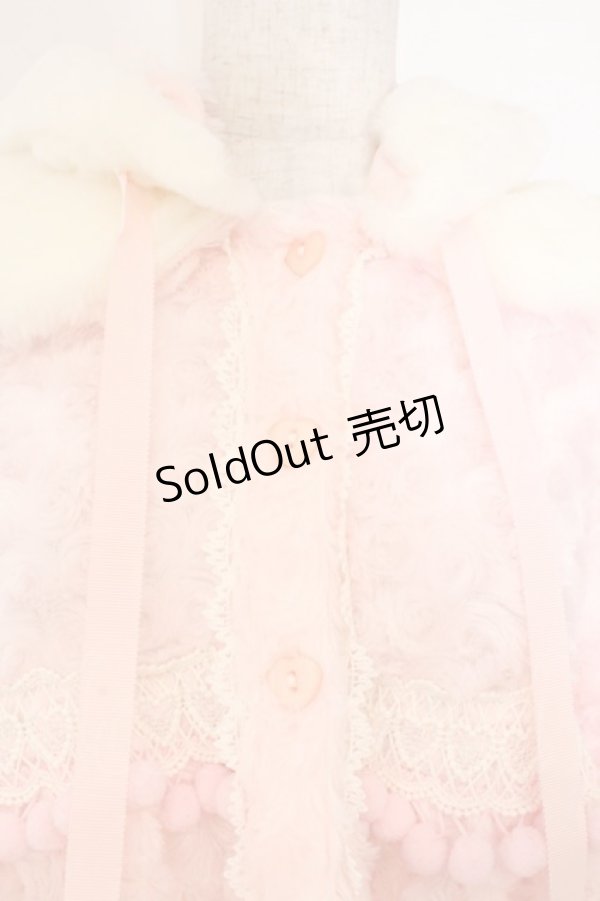 画像2: BABY,THE STARS SHINE BRIGHT / プードルファーのうさみみワンピースコート(2008)  ピンク×シロ O-26-02-23-015-BA-CO-IG-OS (2)