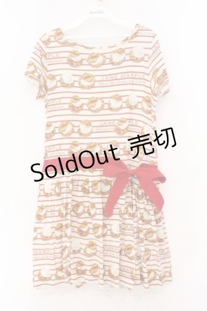 画像: Jane Marple / Choux a la cremeのワンピース M アイボリー×ワイン O-26-02-23-018-JM-OP-OW-OS