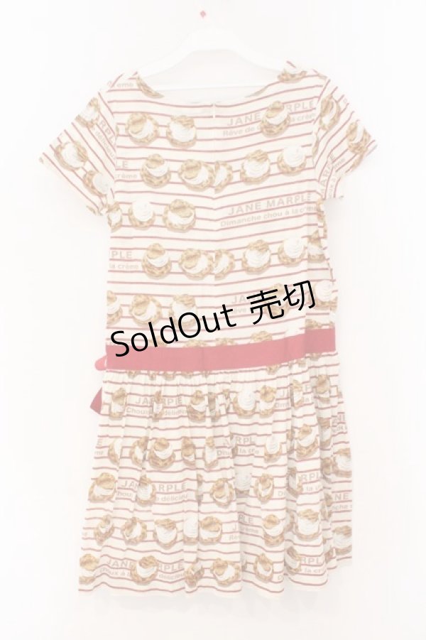 画像4: Jane Marple / Choux a la cremeのワンピース M アイボリー×ワイン O-26-02-23-018-JM-OP-OW-OS (4)