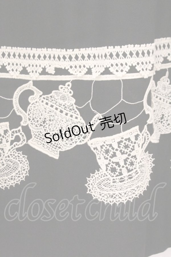 画像2: Jane Marple / Mad Tea Partyエンパイアドレス M クロ O-26-02-23-020-JM-OP-OW-OS (2)