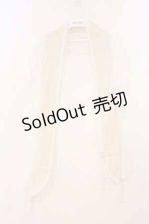 画像: axes femme / レース×ドットチュールストール  アイボリー O-26-02-24-031-AX-ZA-IG-OS