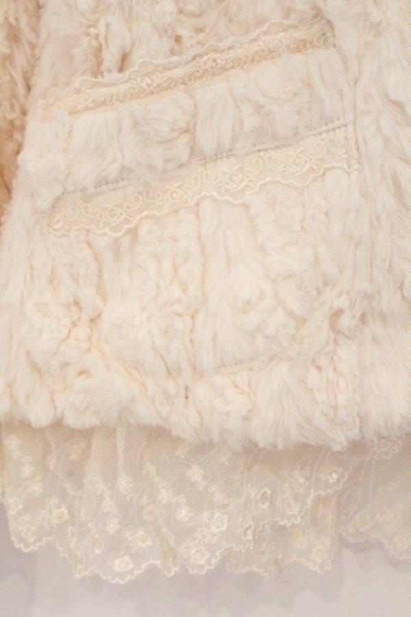 画像2: axes femme / フェイクファーボレロ  アイボリー O-26-02-24-040-AX-JA-IG-OS (2)