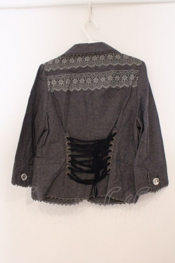 画像2: axes femme / リネンジャケット M グレー O-26-02-24-041-AX-JA-IG-OS (2)