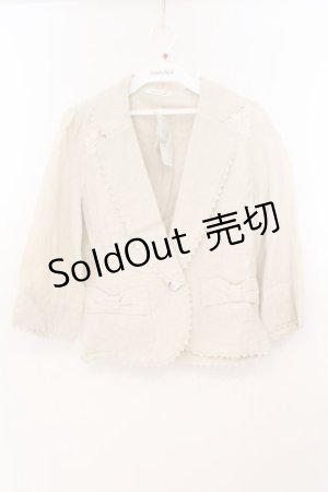 画像: axes femme / リネンジャケット M・ 生成り O-26-02-24-042-AX-JA-IG-OS