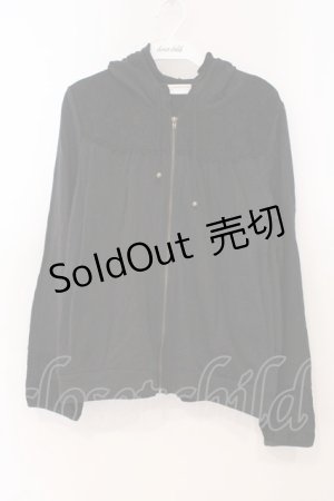 画像: axes femme / レース配色ジップパーカー M クロ O-26-02-24-043-AX-TO-IG-OS