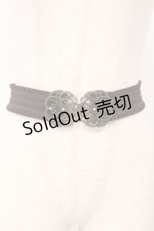 画像: axes femme / モチーフ使いゴムベルト  ブラウン O-26-02-24-045-AX-ZA-IG-OS