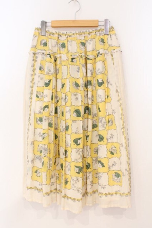 画像1: Jane Marple Dans Le Salon / Winter leafエアリースカート M イエロー系 O-26-02-24-005-JM-SK-OW-OS (1)
