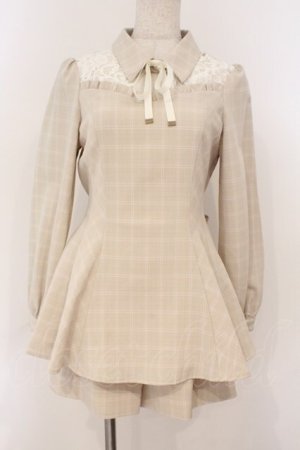 画像: Secret Honey / カットデコルテワンピース＆ペチパンセット 2 アイボリー×シロ O-26-02-24-049-CA-OP-IG-OS