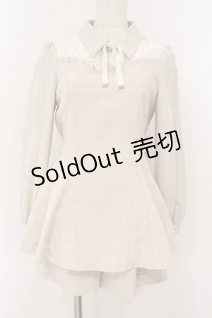 画像: Secret Honey / カットデコルテワンピース＆ペチパンセット 2 アイボリー×シロ O-26-02-24-049-CA-OP-IG-OS