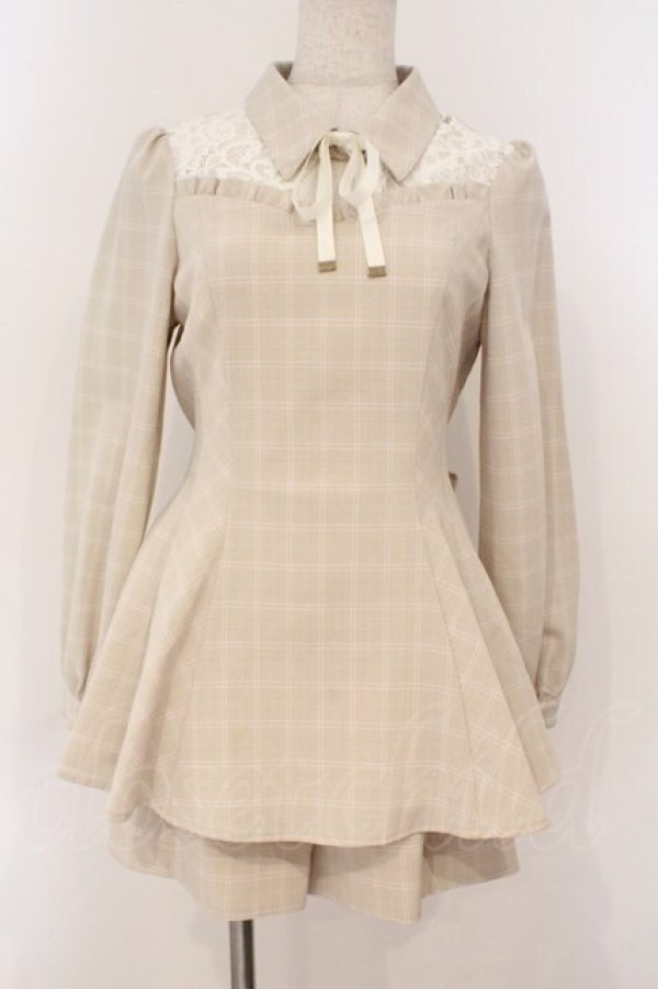 画像1: Secret Honey / カットデコルテワンピース＆ペチパンセット 2 アイボリー×シロ O-26-02-24-049-CA-OP-IG-OS (1)