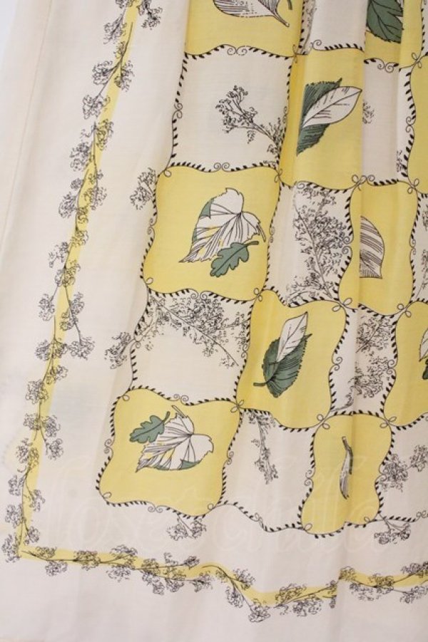 画像2: Jane Marple Dans Le Salon / Winter leafエアリースカート M イエロー系 O-26-02-24-005-JM-SK-OW-OS (2)