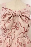 画像2: axes femme POETIQUE / リボン柄ドールジャンパースカート M ピンク O-26-02-24-057-AX-OP-IG-OS (2)