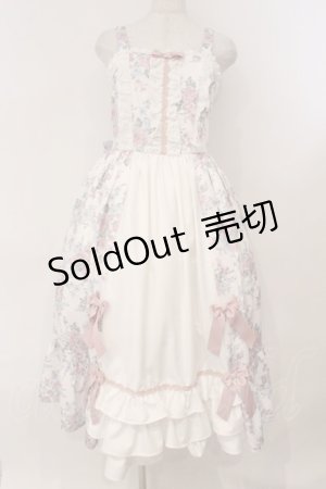 画像: Chalmiere / クラシカルローズ柄ジャンパースカート  ピンク O-26-02-24-058-0-OP-IG-OS