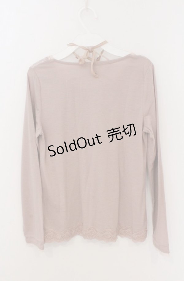 画像4: axes femme / ビジューホルターカットソー M ピンクベージュ O-26-02-24-1025-AX-TO-IG-OS (4)