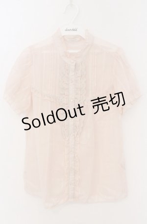 画像: axes femme / ボウタイ付フィルムドビーブラウス L ピンク O-26-02-24-1026-AX-BL-IG-OS