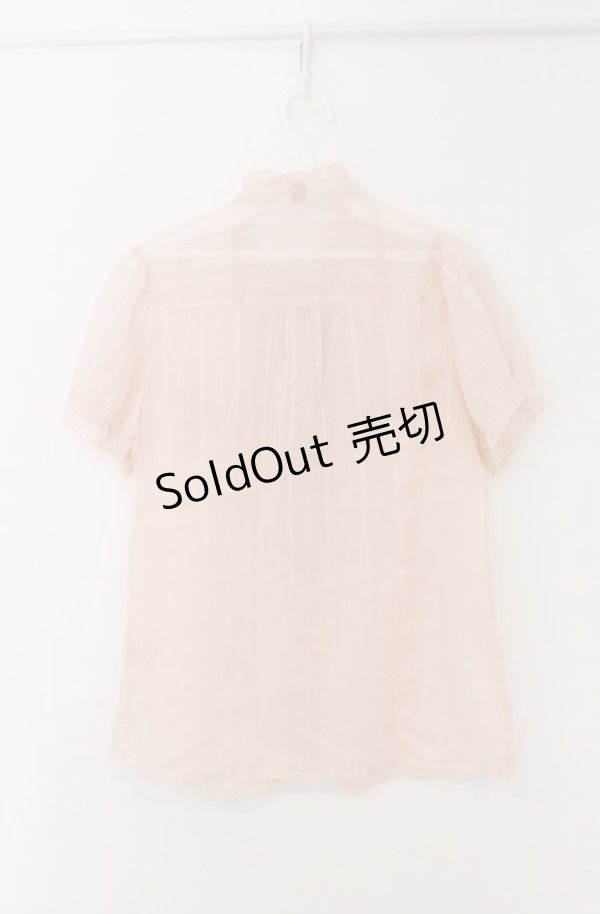 画像4: axes femme / ボウタイ付フィルムドビーブラウス L ピンク O-26-02-24-1026-AX-BL-IG-OS (4)