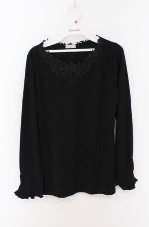 画像: axes femme / モチーフレースインナー F クロ O-26-02-24-1027-AX-TO-IG-OS