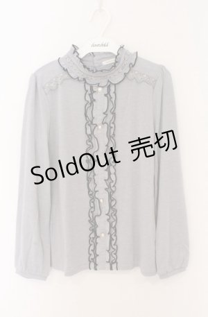 画像: axes femme / ブラウス風プルオーバー M グレー O-26-02-24-1029-AX-TO-IG-OS