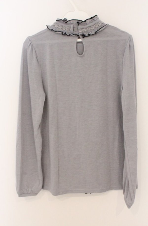 画像3: axes femme / ブラウス風プルオーバー M グレー O-26-02-24-1029-AX-TO-IG-OS (3)