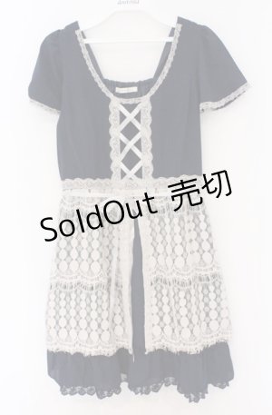 画像: axes femme / アイラッシュレースチュニック M ネイビー O-26-02-24-1030-AX-OP-IG-OS