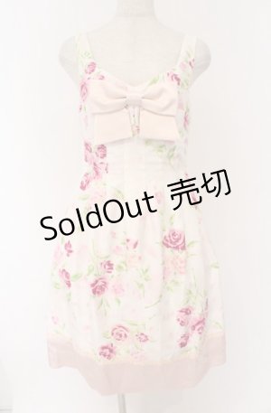 画像: JESUS DIAMANTE / JAPONドールワンピース  ぼかし薔薇柄ピンク O-26-02-24-1045-JE-OP-OW-OS