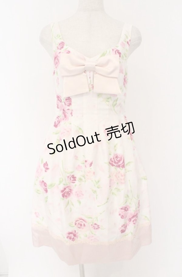 画像1: JESUS DIAMANTE / JAPONドールワンピース  ぼかし薔薇柄ピンク O-26-02-24-1045-JE-OP-OW-OS (1)