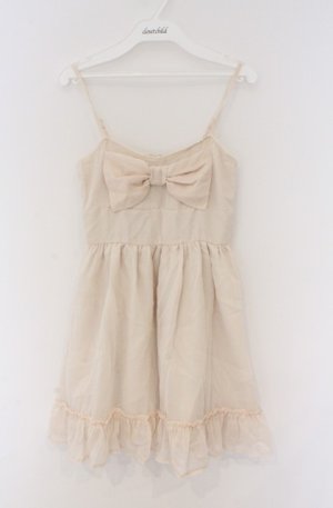 画像: LIZ LISA / BIGリボンシフォンキャミワンピース 0 ピンク寄りアイボリー O-26-02-24-1005-LO-OP-OW-OS