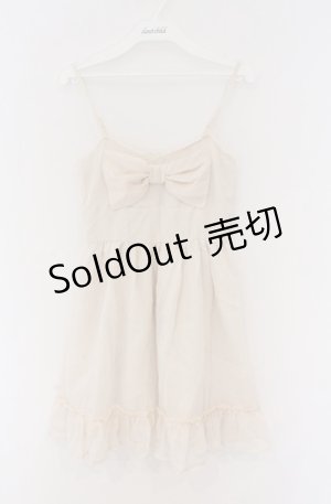 画像: LIZ LISA / BIGリボンシフォンキャミワンピース 0 ピンク寄りアイボリー O-26-02-24-1005-LO-OP-OW-OS
