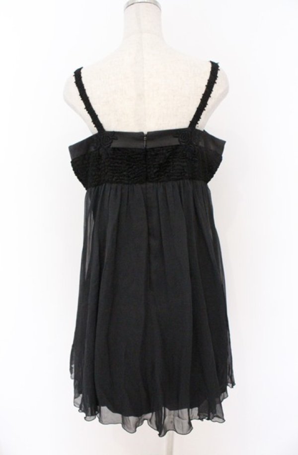 画像4: JESUS DIAMANTE / ファー切り替えワンピース 40 クロ O-26-02-24-1048-JE-OP-OW-OS (4)