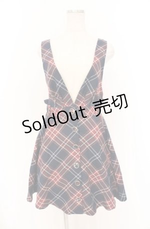 画像: LIZ LISA / タータンビスチェ風スカート 0 ネイビー O-26-02-24-1049-LO-SK-YM-OS