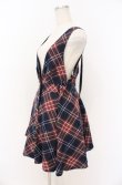 画像2: LIZ LISA / タータンビスチェ風スカート 0 ネイビー O-26-02-24-1049-LO-SK-YM-OS (2)