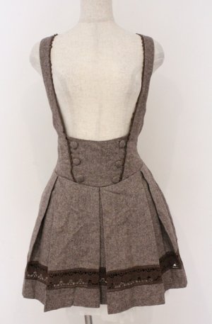 画像: Secret Honey / 裾レースヘリンボンスカート 2 ブラウン O-26-02-24-1051-CA-SK-YM-OS