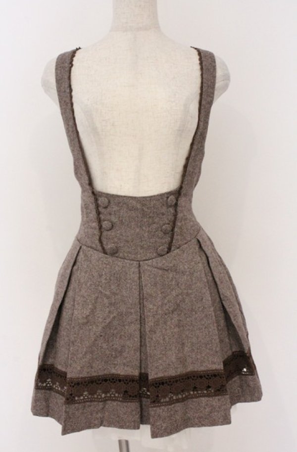 画像1: Secret Honey / 裾レースヘリンボンスカート 2 ブラウン O-26-02-24-1051-CA-SK-YM-OS (1)