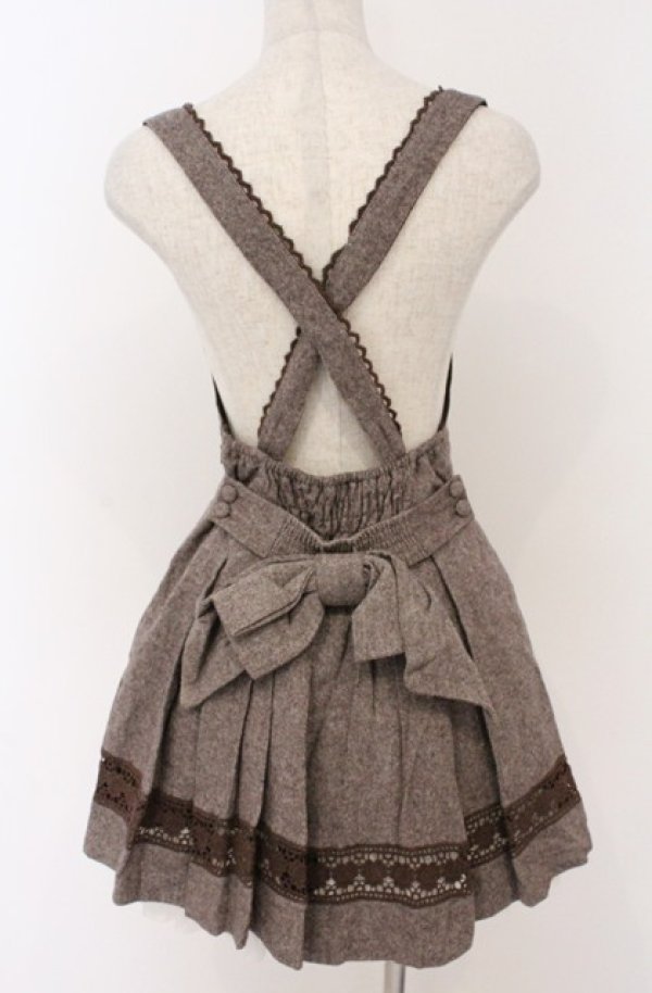 画像5: Secret Honey / 裾レースヘリンボンスカート 2 ブラウン O-26-02-24-1051-CA-SK-YM-OS (5)